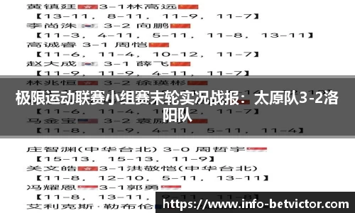 极限运动联赛小组赛末轮实况战报：太原队3-2洛阳队